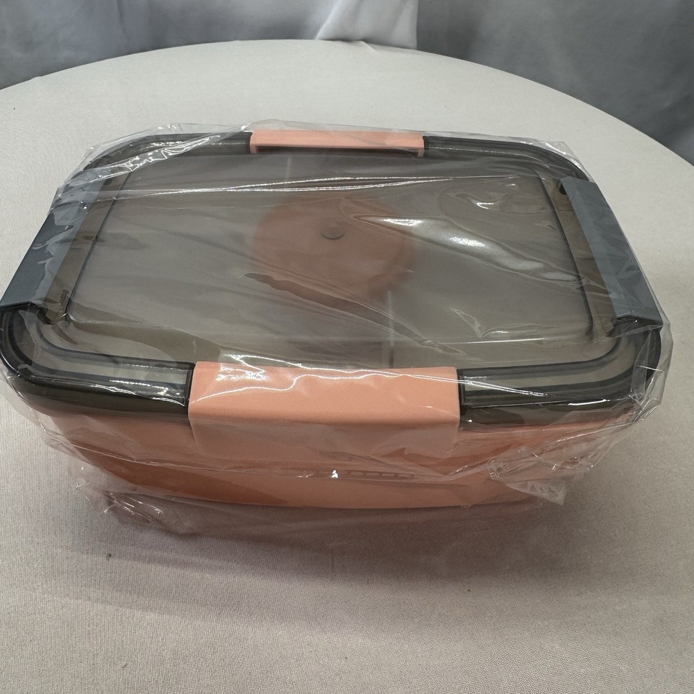 NIP‎ Salad Container For Lunchbox - Pink & Gray